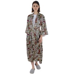 Pattern  Maxi Satin Kimono by Gohar