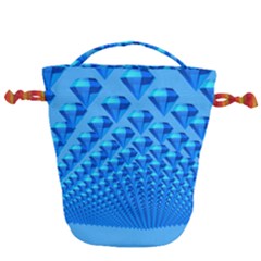 Diamond Pattern Drawstring Bucket Bag by Sparkle