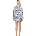 Sanscrit Pattern Design Long Sleeve Satin Robe View2