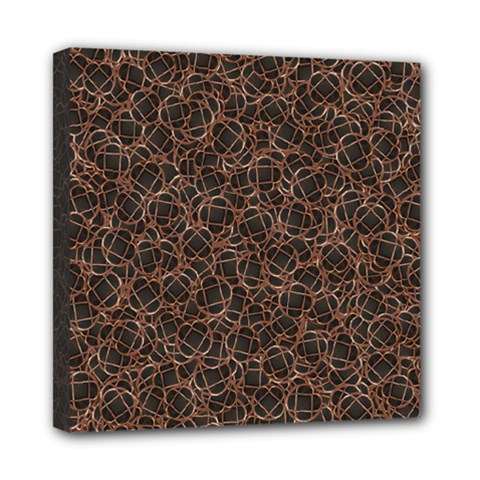 Random Abstract Geometry Motif Pattern Mini Canvas 8  X 8  (stretched) by dflcprintsclothing