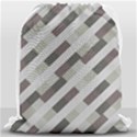 Pale Multicolored Stripes Pattern Drawstring Bag (Large) View1