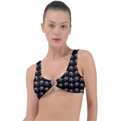 Dancing Clowns Black Ring Detail Bikini Top by TetiBright