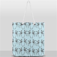 Jogging Lady On Blue Full Print Rope Handle Tote (large) by TetiBright