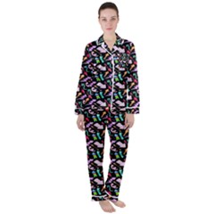 Retro Arrows Women s Long Sleeve Satin Pajamas Set	 by Sparkle