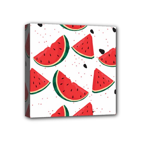 Watermelon Seamless Pattern Mini Canvas 4  X 4  (stretched) by Jancukart