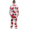 Watermelon Seamless Pattern Men s Long Sleeve Satin Pajamas Set View2