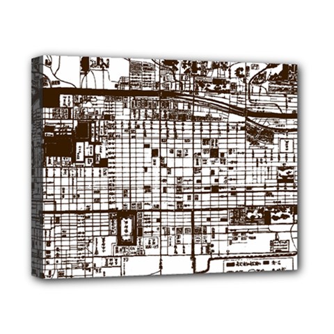Antique Oriental Town Map  Canvas 10  X 8  (stretched) by ConteMonfrey
