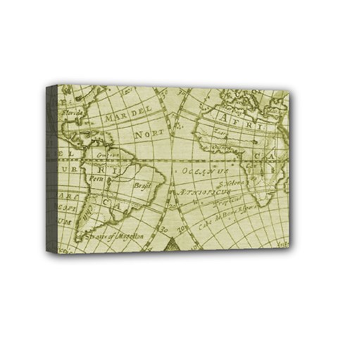 Vintage Mapa Mundi  Mini Canvas 6  X 4  (stretched) by ConteMonfrey