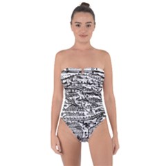 Old Civilization Tie Back One Piece Swimsuit by ConteMonfrey