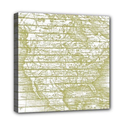 Vintage America`s Map Mini Canvas 8  X 8  (stretched) by ConteMonfrey