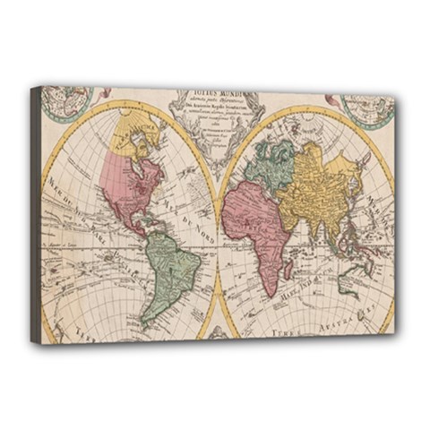 Mapa Mundi 1775 Canvas 18  X 12  (stretched) by ConteMonfrey