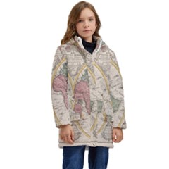 Mapa Mundi 1775 Kid s Hooded Longline Puffer Jacket by ConteMonfrey