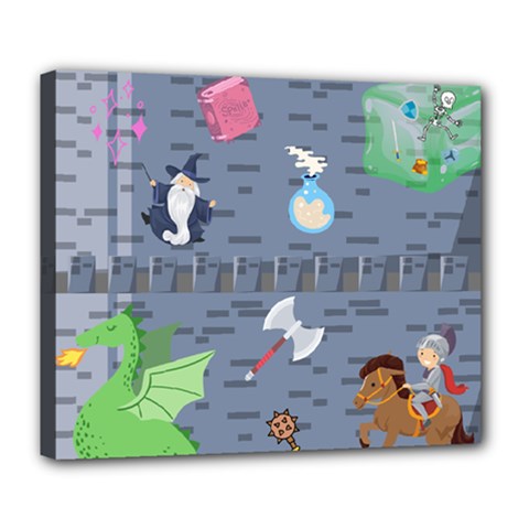 Dnd Deluxe Canvas 24  X 20  (stretched) by NerdySparkleGoth