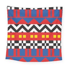 Shapes Rows Square Tapestry (large) by LalyLauraFLM