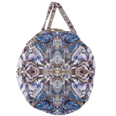 Marbling Blend  Giant Round Zipper Tote by kaleidomarblingart