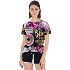 Pop Socket - Gemz Open Back Sport Tee by KzFashionShop