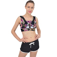 Pop Socket - Gemz V-back Sports Bra by KzFashionShop