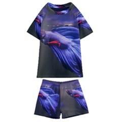 Betta Fish Photo And Wallpaper Cute Betta Fish Pictures Kids  Swim Tee And Shorts Set by StoreofSuccess
