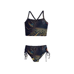 Data Technology Coding Pattern Girls  Tankini Swimsuit by Jancukart