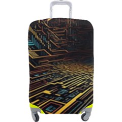 Data Technology Coding Pattern Luggage Cover (large) by Jancukart