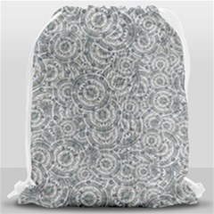 Circle Ornate Motif Random Pattern Drawstring Bag (large) by dflcprintsclothing
