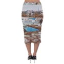 Alone on Gardasee, Italy. Velvet Midi Pencil Skirt View2