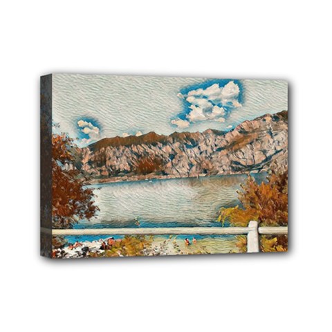Side Way To Lake Garda, Italy  Mini Canvas 7  X 5  (stretched) by ConteMonfrey