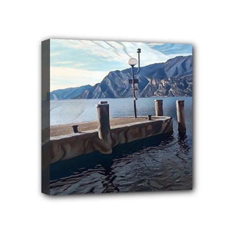 Pier On The End Of A Day Mini Canvas 4  X 4  (stretched) by ConteMonfrey