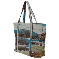 Calm Day On Lake Garda Zip Up Canvas Bag by ConteMonfrey
