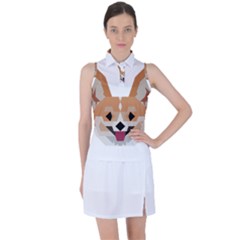 Cardigan Corgi Face Women s Sleeveless Polo Tee by wagnerps