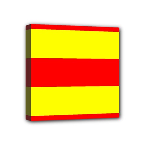Aust Agder Flag Mini Canvas 4  X 4  (stretched) by tony4urban