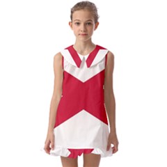 Anglo Irish Flag Kids  Pilgrim Collar Ruffle Hem Dress by tony4urban