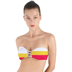 Malopolskie Flag Twist Bandeau Bikini Top by tony4urban
