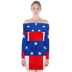 Netherlands Antilles Long Sleeve Off Shoulder Dress by tony4urban