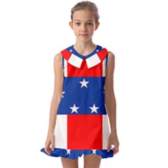 Netherlands Antilles Kids  Pilgrim Collar Ruffle Hem Dress by tony4urban