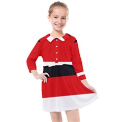 Berlin Old Flag Kids  Quarter Sleeve Shirt Dress by tony4urban