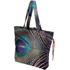 Peacock Drawstring Tote Bag by StarvingArtisan