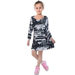 Skater-underground2 Kids  Long Sleeve Velvet Dress by PollyParadiseBoutique7