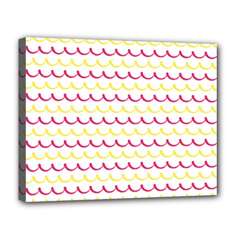 Pattern Waves Canvas 14  X 11  (stretched) by artworkshop