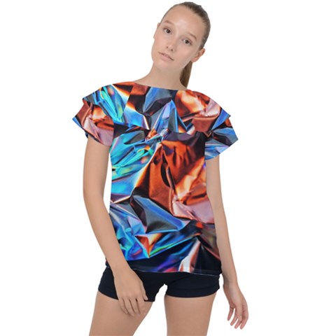Another Rgb Lighting Test On Aluminium Surface Ruffle Collar Chiffon Blouse by artworkshop