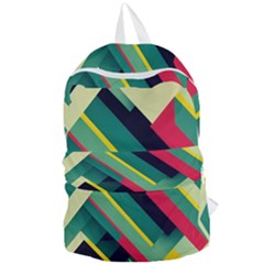 Pattern Abstract Geometric Design Foldable Lightweight Backpack by danenraven