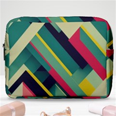 Pattern Abstract Geometric Design Make Up Pouch (large) by danenraven