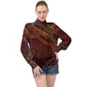 Fractal Pattern Geometric Pattern High Neck Long Sleeve Chiffon Top View1