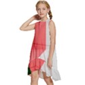 Green Pink Interior Paint Kids  Frill Swing Dress View2