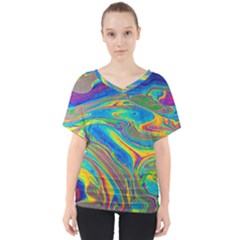 My Bubble Project Fit To Screen V-neck Dolman Drape Top by artworkshop