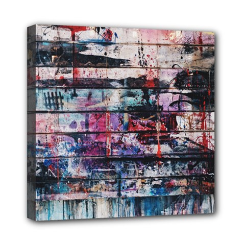 Splattered Paint On Wall Mini Canvas 8  X 8  (stretched) by artworkshop