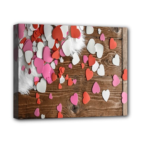 Valentine Day Heart Wallpaper Canvas 10  X 8  (stretched) by artworkshop