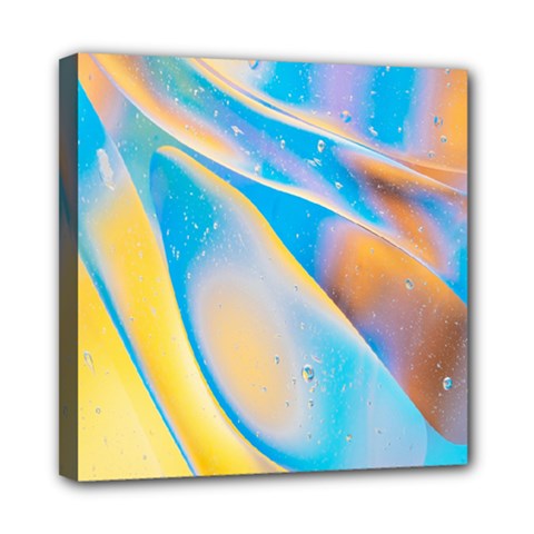 Water And Sunflower Oil Mini Canvas 8  X 8  (stretched) by artworkshop