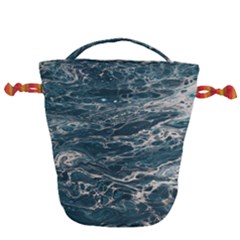 Water Sea Drawstring Bucket Bag by artworkshop
