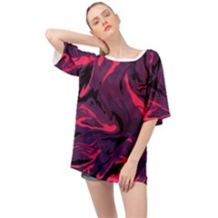 Abstract Pattern Texture Art Oversized Chiffon Top by Ravend